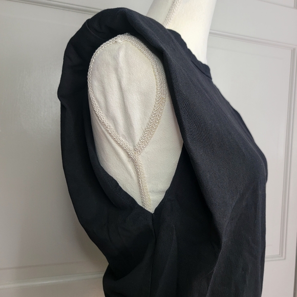 Princess Poly Black Jules Tank Top Padded Shoulders Sleeveless Muscle Shirt US 4 - Picture 9 of 13